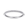 Straight Wedding Ring in 14k White Gold with Round Natural Diamond at Gabriel & Co.