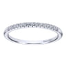 Straight Wedding Ring in 14k White Gold with Round Natural Diamond at Gabriel & Co.