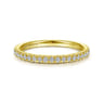 Straight Wedding Ring in 14k Yellow Gold with Round Natural Diamond at Gabriel & Co.