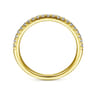 Straight Wedding Ring in 14k Yellow Gold with Round Natural Diamond at Gabriel & Co.