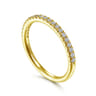 Straight Wedding Ring in 14k Yellow Gold with Round Natural Diamond at Gabriel & Co.