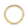 Straight Wedding Ring in 14k Yellow Gold with Round Natural Diamond at Gabriel & Co.
