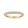 Straight Wedding Ring in 14k Yellow Gold with Round Natural Diamond at Gabriel & Co.