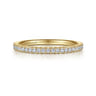 Straight Wedding Ring in 14k Yellow Gold with Round Natural Diamond at Gabriel & Co.