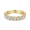 Straight Wedding Ring in 14k Yellow Gold with Round Natural Diamond at Gabriel & Co.