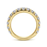 Straight Wedding Ring in 14k Yellow Gold with Round Natural Diamond at Gabriel & Co.