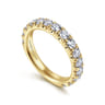 Straight Wedding Ring in 14k Yellow Gold with Round Natural Diamond at Gabriel & Co.
