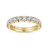 Straight Wedding Ring in 14k Yellow Gold with Round Natural Diamond at Gabriel & Co.