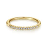 Straight Wedding Ring in 14k Yellow Gold with Round Natural Diamond at Gabriel & Co.