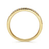 Straight Wedding Ring in 14k Yellow Gold with Round Natural Diamond at Gabriel & Co.