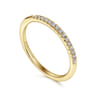 Straight Wedding Ring in 14k Yellow Gold with Round Natural Diamond at Gabriel & Co.