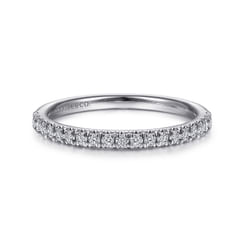 Madrid - Platinum French Pave Diamond Wedding Band