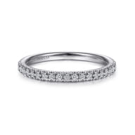 Madrid - Platinum French Pave Diamond Wedding Band