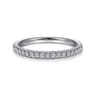 Straight Wedding Ring in Platinum with Round Natural Diamond at Gabriel & Co.