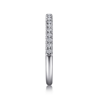 Madrid - Platinum French Pave Diamond Wedding Band