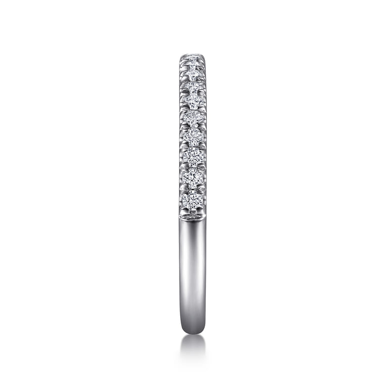 Straight Wedding Ring in Platinum with Round Natural Diamond at Gabriel & Co. - Shot 4