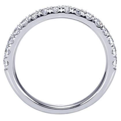 Madrid - Platinum French Pave Diamond Wedding Band