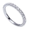 Straight Wedding Ring in Platinum with Round Natural Diamond at Gabriel & Co.