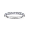 Straight Wedding Ring in Platinum with Round Natural Diamond at Gabriel & Co.