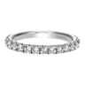 Straight Wedding Ring in Platinum with Round Natural Diamond at Gabriel & Co.