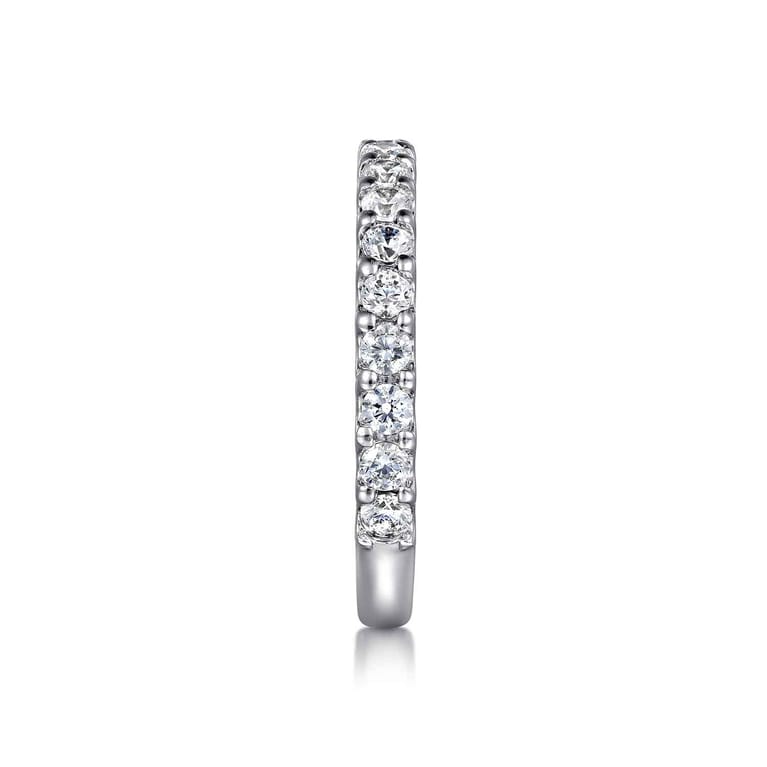 Straight Wedding Ring in Platinum with Round Natural Diamond at Gabriel & Co. - Shot 4