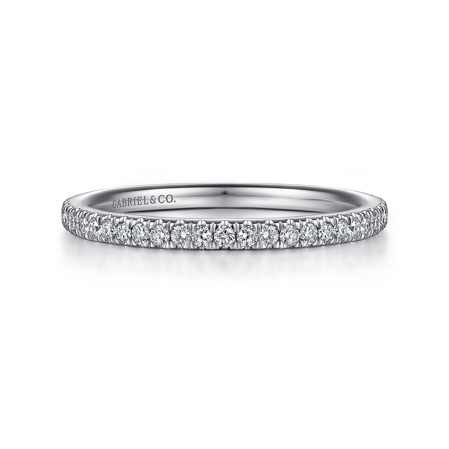 Madrid - Platinum French Pave Diamond Wedding Band