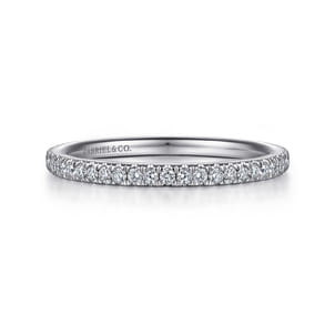 Madrid - Platinum French Pave Diamond Wedding Band