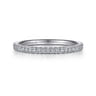 Straight Wedding Ring in Platinum with Round Natural Diamond at Gabriel & Co.