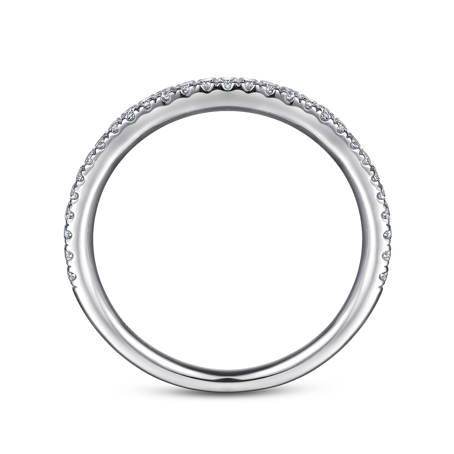 Madrid - Platinum French Pave Diamond Wedding Band