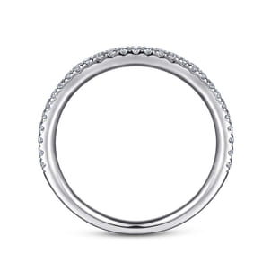 Madrid - Platinum French Pave Diamond Wedding Band