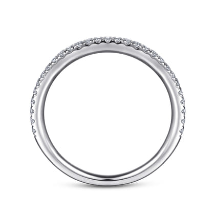 Madrid - Platinum French Pave Diamond Wedding Band