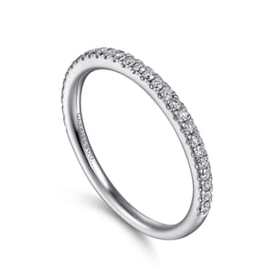 Madrid - Platinum French Pave Diamond Wedding Band