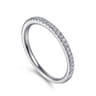 Straight Wedding Ring in Platinum with Round Natural Diamond at Gabriel & Co.