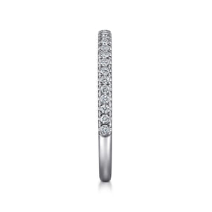 Madrid - Platinum French Pave Diamond Wedding Band