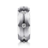Magnus - 14K White Gold Diamond Men's Wedding Ring in Satin Finish - 0.5 ct