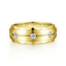 Magnus - 14K Yellow Gold Diamond Men's Wedding Ring in Satin Finish - 0.5 ct