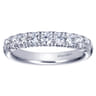 Straight Wedding Ring in 14k White Gold with Round Natural Diamond at Gabriel & Co.