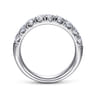 Straight Wedding Ring in 14k White Gold with Round Natural Diamond at Gabriel & Co.