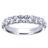 Straight Wedding Ring in 14k White Gold with Round Natural Diamond at Gabriel & Co.
