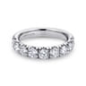 Straight Wedding Ring in 14k White Gold with Round Natural Diamond at Gabriel & Co.