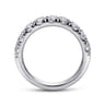 Straight Wedding Ring in 14k White Gold with Round Natural Diamond at Gabriel & Co.