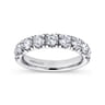 Straight Wedding Ring in 14k White Gold with Round Natural Diamond at Gabriel & Co.