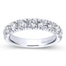 Straight Wedding Ring in 14k White Gold with Round Natural Diamond at Gabriel & Co.