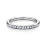Straight Wedding Ring in 14k White Gold with Round Natural Diamond at Gabriel & Co.