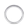 Straight Wedding Ring in 14k White Gold with Round Natural Diamond at Gabriel & Co.