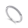 Straight Wedding Ring in 14k White Gold with Round Natural Diamond at Gabriel & Co.