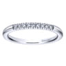 Straight Wedding Ring in 14k White Gold with Round Natural Diamond at Gabriel & Co.