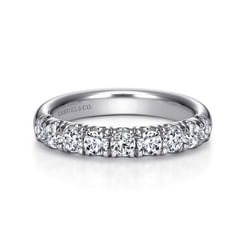 Malaga - Platinum 9 Stone French Pave Diamond Wedding Band