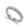 Straight Wedding Ring in Platinum with Round Natural Diamond at Gabriel & Co.