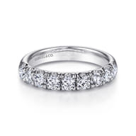 Malaga - Platinum 9 Stone French Pave Diamond Wedding Band